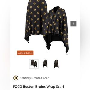 Officially Llicensed NHL Foco Boston Bruins Wrap Scarf